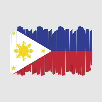 Philippines Flag Brush Vector Illustration