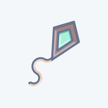 Icon Kite. related to Sports Equipment symbol. doodle style. simple design editable. simple illustration vector