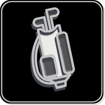 Icon Golf Bag. related to Sports Equipment symbol. glossy style. simple design editable. simple illustration vector
