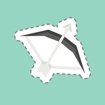 Sticker line cut ARC. related to Sports Equipment symbol. simple design editable. simple illustration vector