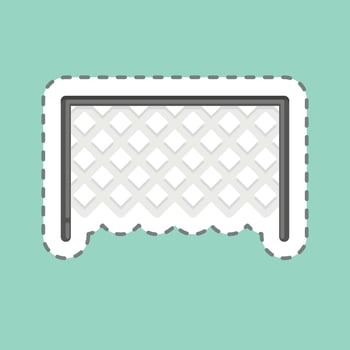 Sticker line cut Soccer Goal. related to Sports Equipment symbol. simple design editable. simple illustration vector