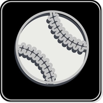 Icon Baseball Ball. related to Sports Equipment symbol. glossy style. simple design editable. simple illustration vector
