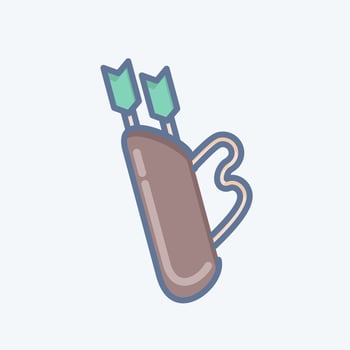 Icon Quiver. related to Sports Equipment symbol. doodle style. simple design editable. simple illustration vector