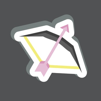 Sticker ARC. related to Sports Equipment symbol. simple design editable. simple illustration vector