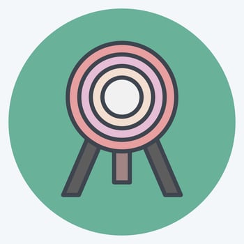 Icon Bullseye. related to Sports Equipment symbol. color mate style. simple design editable. simple illustration vector