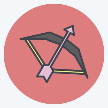 Icon ARC. related to Sports Equipment symbol. color mate style. simple design editable. simple illustration vector