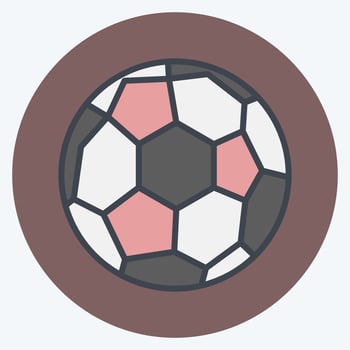 Icon Soccer Ball. related to Sports Equipment symbol. color mate style. simple design editable. simple illustration vector