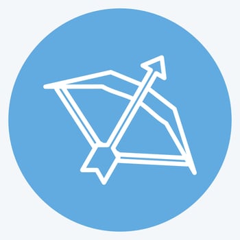 Icon ARC. related to Sports Equipment symbol. blue eyes style. simple design editable. simple illustration vector