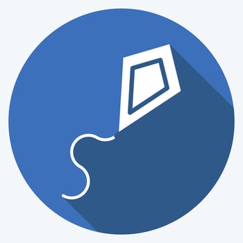 Icon Kite. related to Sports Equipment symbol. long shadow style. simple design editable. simple illustration vector