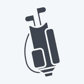 Icon Golf Bag. related to Sports Equipment symbol. glyph style. simple design editable. simple illustration vector
