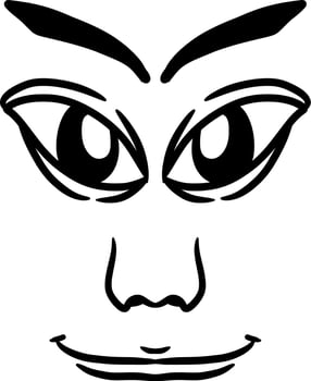 vector illustration of face man cartoon