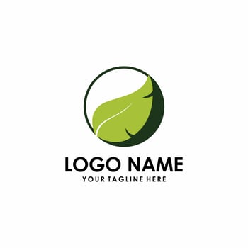 leaf illustration logo vector perfect for nature business