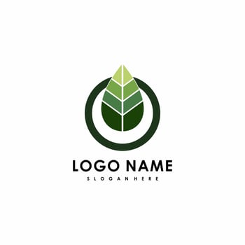 leaf illustration logo vector perfect for nature business