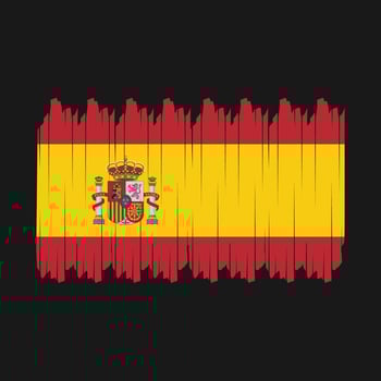 Spain Flag Brush Vector