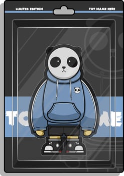 Cute Panda Character Illustration vector