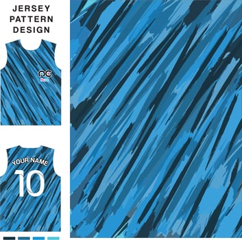 Abstrac lines concept vector jersey pattern template for printing or sublimation sports uniforms football volleyball basketball e-sports cycling and fishing Free Vector.