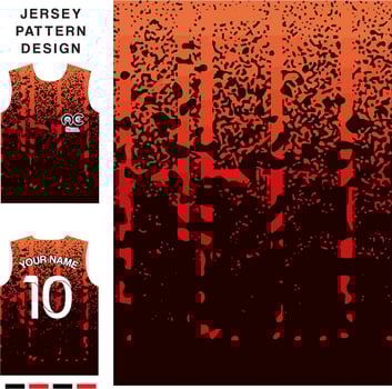 Abstract grunge red black concept vector jersey pattern template for printing or sublimation sports uniforms football volleyball basketball e-sports cycling and fishing Free Vector.