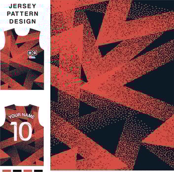 Abstract grunge triangle concept vector jersey pattern template for printing or sublimation sports uniforms football volleyball basketball e-sports cycling and fishing Free Vector.