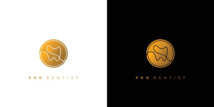 Modern and elegant  pro dentist logo design 5 vector