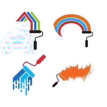 Painting Logo Template vector icon Illustration design