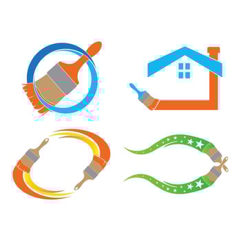 Painting Logo Template vector icon Illustration design