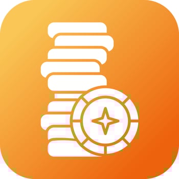 Poker Chips Vector Icon