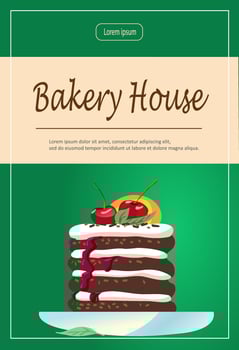 Vector design flyer for baking, bakery shop, cooking, sweet products, dessert, pastry.