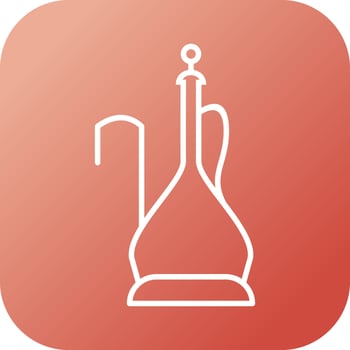 Beautiful Hookah Line Vector Icon