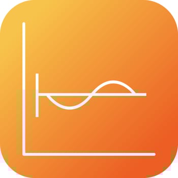 Beautiful Cosine Graph Line Vector Icon