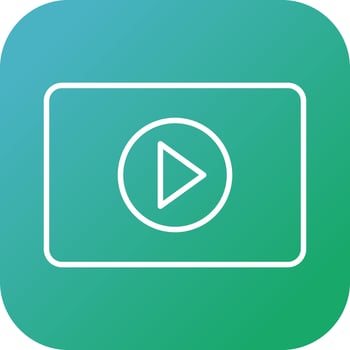 Beautiful Video player Line Vector Icon