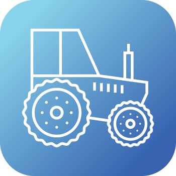 Beautiful Tractor Line Vector Icon