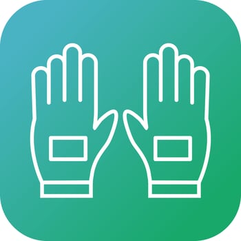 Beautiful Gloves Line Vector Icon