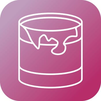 Beautiful Paint Drum Line Vector Icon