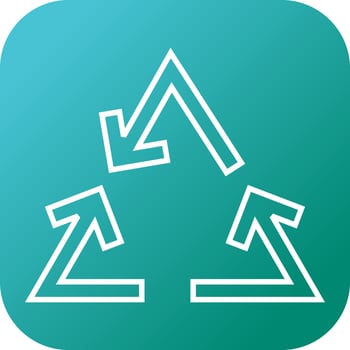 Beautiful Recycle Arrow Line Vector Icon