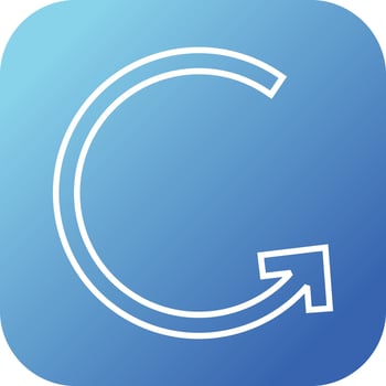 Beautiful Right back Arrow Line Vector Icon