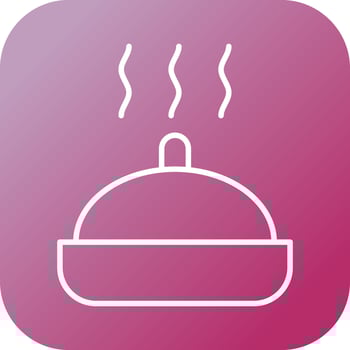Beautiful Hot Food Line Vector Icon