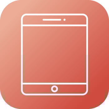 Beautiful Tablet Line Vector Icon