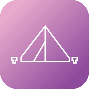 Beautiful Camping Line Vector Icon