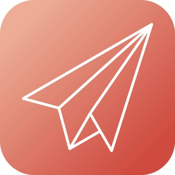 Beautiful Paper Airplane Line Vector Icon