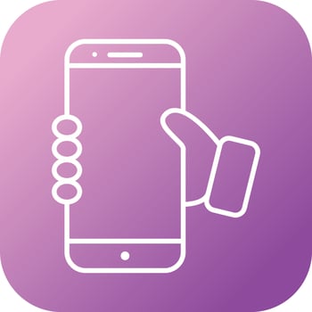 Beautiful Holding Phone Line Vector Icon