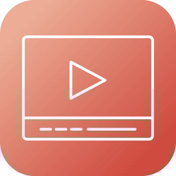 Beautiful Video Player Line Vector Icon