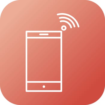 Beautiful Mobile Hotspot Line Vector Icon