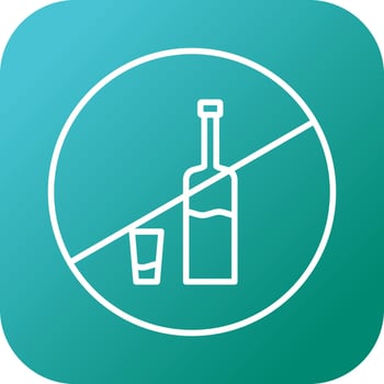 Beautiful No Drink Line Vector Icon