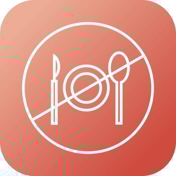 Beautiful No Food Line Vector Icon