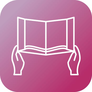 Beautiful Reading Book  Line Vector Icon
