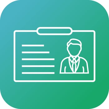 Beautiful ID card Vector line icon
