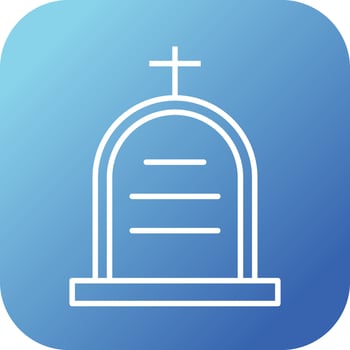 Beautiful Cemetery Vector line icon