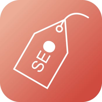 Beautiful SEO tags vector line icon