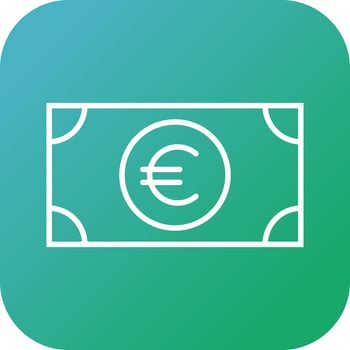 Beautiful euro vector line icon