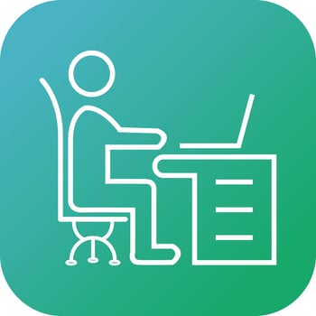 Beautiful Workplace vector line icon